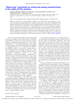 &ldquo;Water-cycle&rdquo; mechanism for writing and erasing nanostructures at