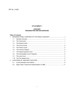 Judiciary Organization and Background