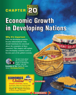 Economic Growth in Developing Nations