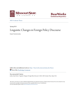 Linguistic Changes in Foreign Policy Discourse