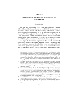 The Viability of Area Warrants in Suspicionless Search Regime