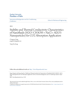 Stability and Thermal Conductivity Characteristics - Purdue e-Pubs
