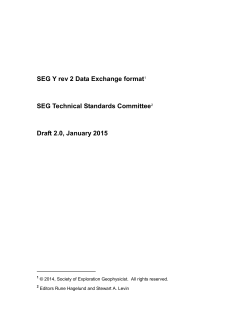 SEG-Y rev 2 Draft Jan 2015 - Society of Exploration Geophysicists