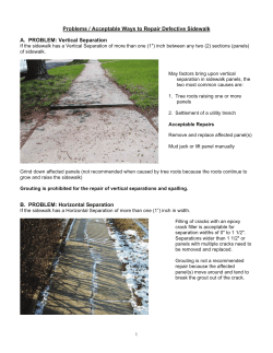 Problems / Acceptable Ways to Repair Defective Sidewalk A