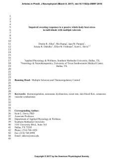 Impaired sweating responses to a passive whole