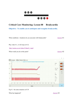 Critical Care Monitoring: Lesson 08 Bradycardia