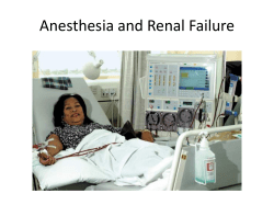 Anesthesia and Renal Failure