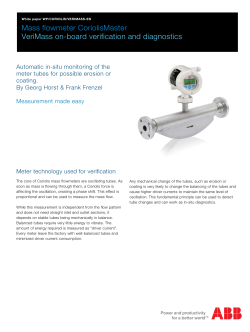 Mass flowmeter CoriolisMaster VeriMass on