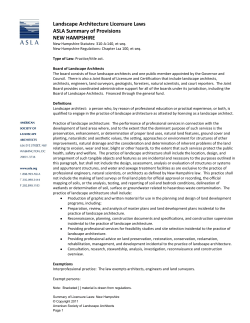 New Hampshire Practice Act w - American Society of Landscape