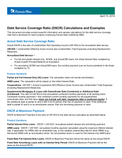 DSCR Primer - Fannie Mae