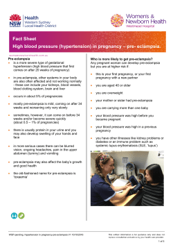 pre- eclampsia.