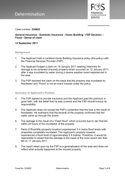 Determination - Financial Ombudsman Service