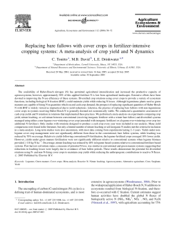 Replacing bare fallows with cover crops in fertilizer