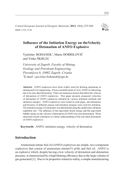 Influence of the Initiation Energy on theVelocity of Detonation of