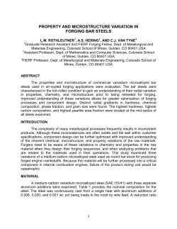 Property and Microstructure Variation in Forging Bar Steels
