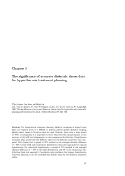 Chapter he signi$cance of accurate dielectric tissue data for