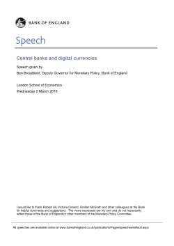 Speech - Bank of England