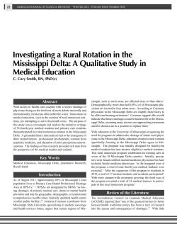 Investigating a Rural Rotation in the Mississippi Delta: A Qualitative