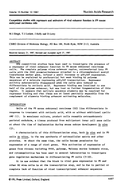 Competition studies with repressors and activators of viral enhancer