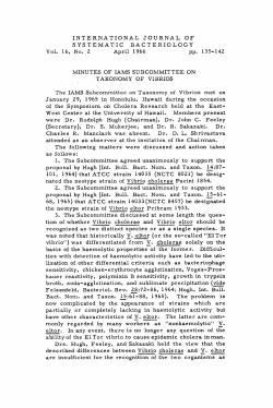 INTERNATIONAL JOURNAL OF SYSTEMATIC BACTERIOLOGY
