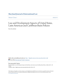 Law and Development Aspects of United States, Latin American and
