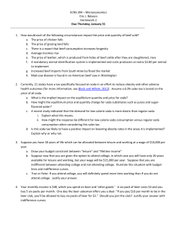 ECNS 204 &ndash; Microeconomics Eric J. Belasco Homework 2 Due
