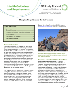 Health Guidelines and Requirements