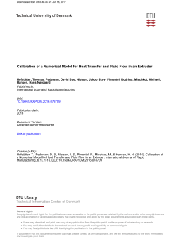 Calibration of a Numerical Model for Heat Transfer and Fluid Flow in