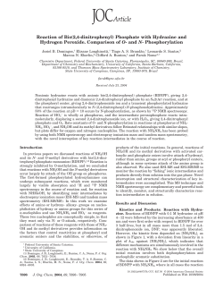 Reaction of Bis(2,4-dinitrophenyl) Phosphate with Hydrazine and