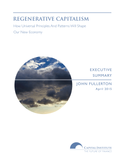 Regenerative Capitalism