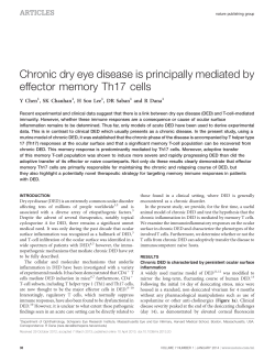 Chronic dry eye disease is principally mediated by effector