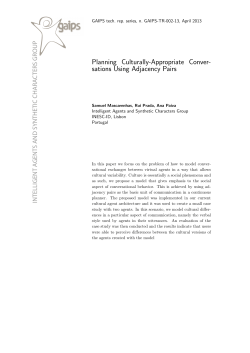 Planning Culturally-Appropriate Conver- sations - gaips - INESC-ID