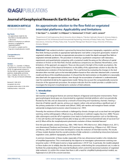 An approximate solution to the flow field on vegetated intertidal