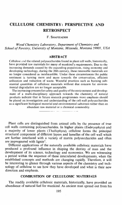 CELLULOSE CHEMISTRY: PERSPECTIVE AND RETROSPECT