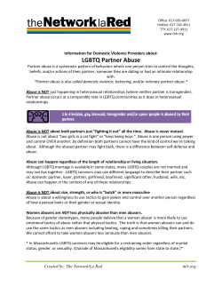 LGBTQ Partner Abuse (for Providers)
