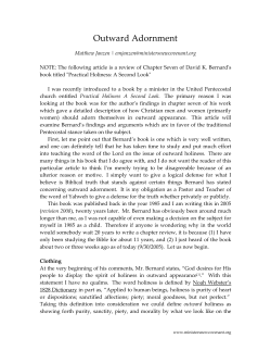Outward Adornment - MINISTERS OF THE NEW