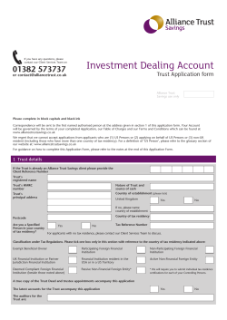 IDA Trust Application Form