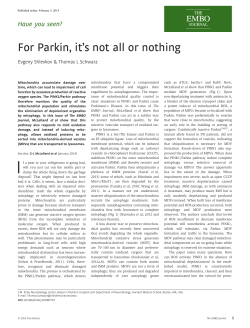 For Parkin, its not all or nothing