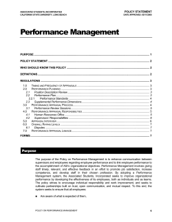 Performance Management