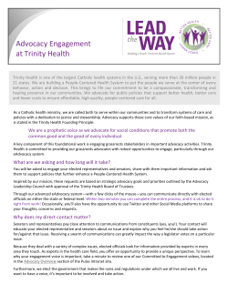 Advocacy Engagement at Trinity Health