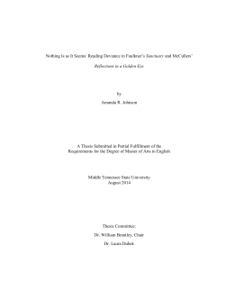 Nothing Is as It Seems: Reading Deviance in Faulkner`s Sanctuary