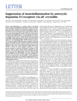 Suppression of neuroinflammation by astrocytic dopamine D2