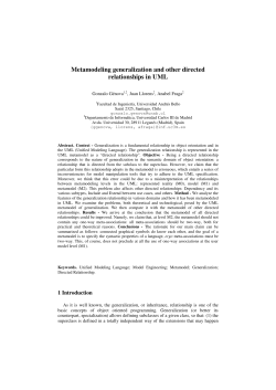Metamodeling generalization and other directed relationships in UML