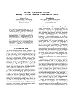Shaping A Collective Emotional Perception of the Future