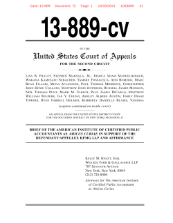 Brief of the AICPA as Amicus Curiae in Support of the Defendant