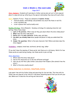 Unit 1 Week 1: The Lost Lake Vocabulary: compass, brand