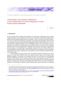 Transboundary water pollution management Lessons learned from