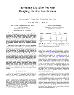 Preventing Use-after-free with Dangling Pointers Nullification