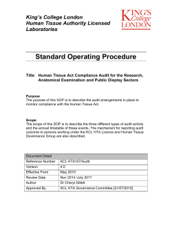 Standard Operating Procedure