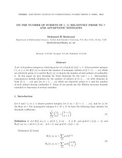 ON THE NUMBER OF SUBSETS OF  RELATIVELY PRIME TO